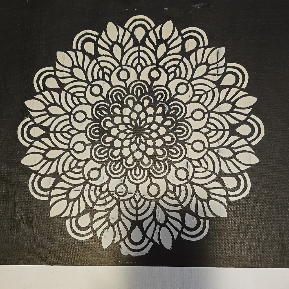 Elegant Black and White Mandala Wall Art